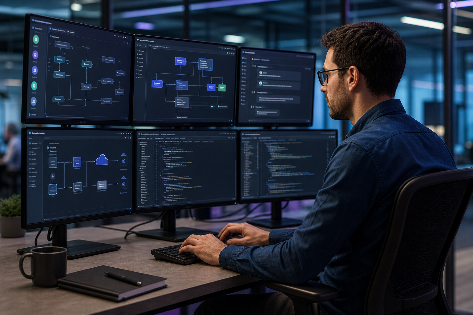 Engineer configuring AI workflow automation and LLM integrations
